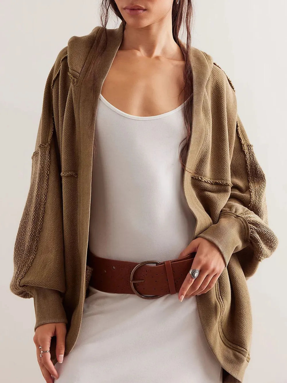 Casual Hoodie Cardigan – High-End Soulmate Streetwear | same ANTHEM - Coffee Brown / L