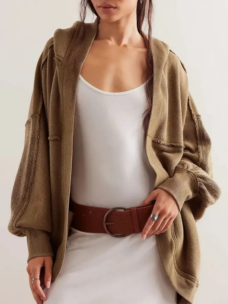 Casual Hoodie Cardigan – High-End Soulmate Streetwear | same ANTHEM - Coffee Brown / L