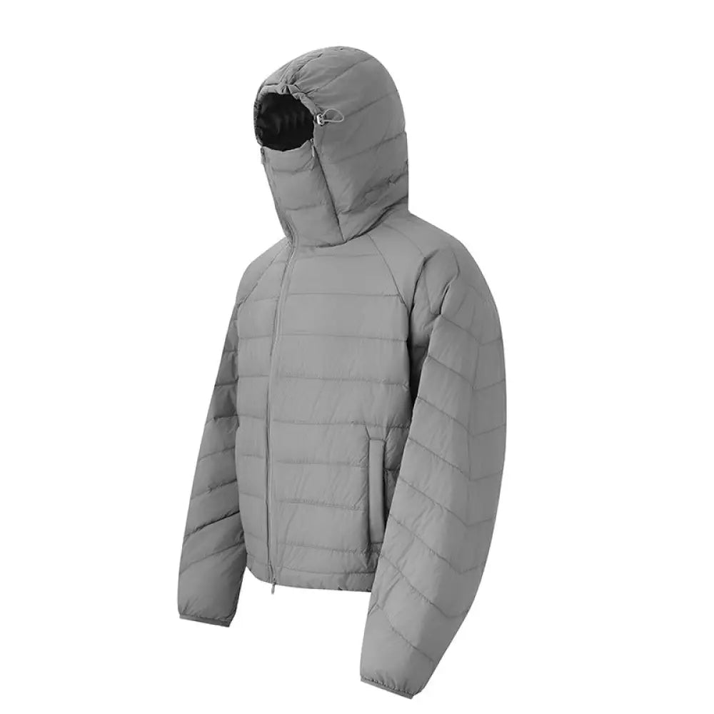 Casual Lightweight Hooded Down Jacket | same ANTHEM. - Dark gray / S