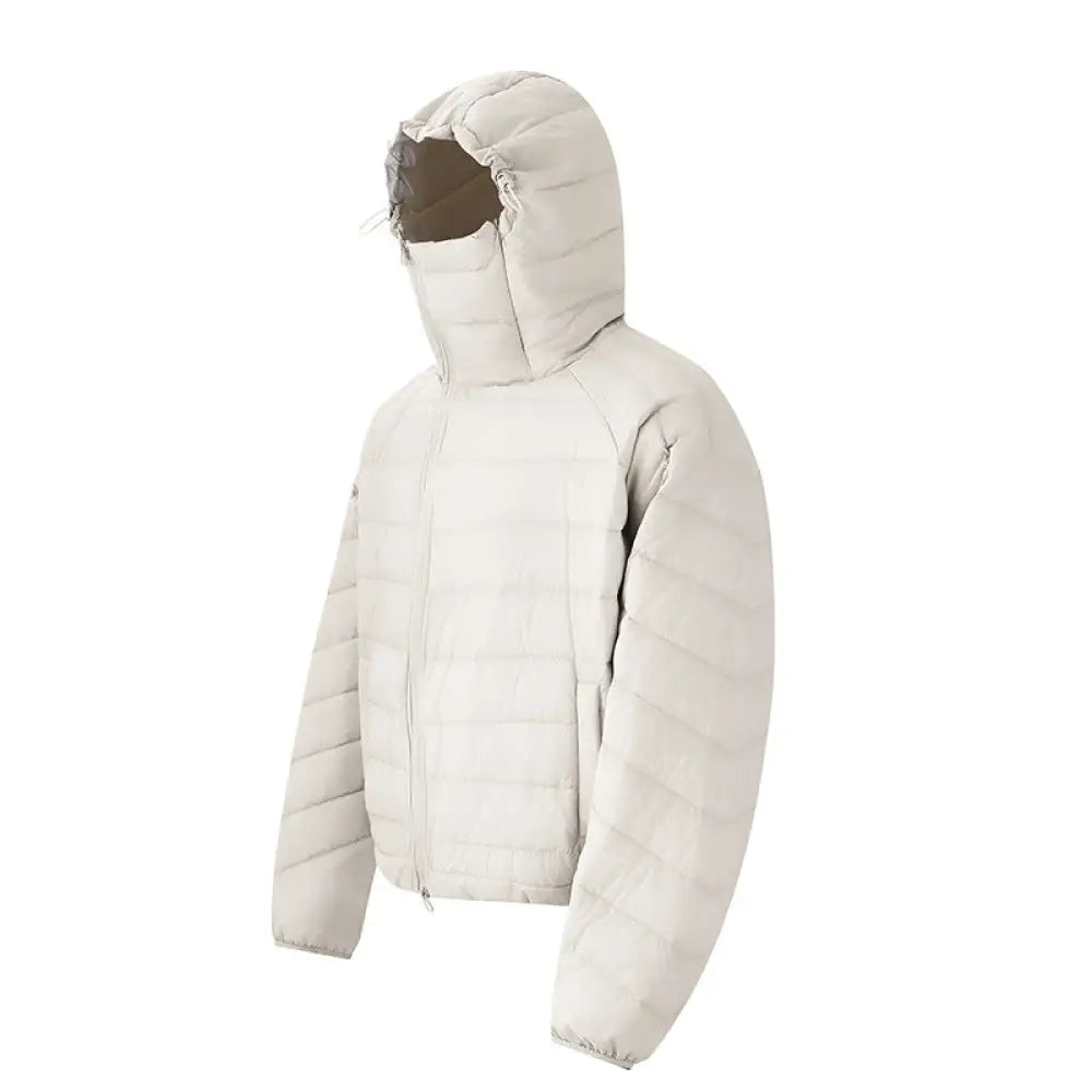 Casual Lightweight Hooded Down Jacket | same ANTHEM. - Light gray / S