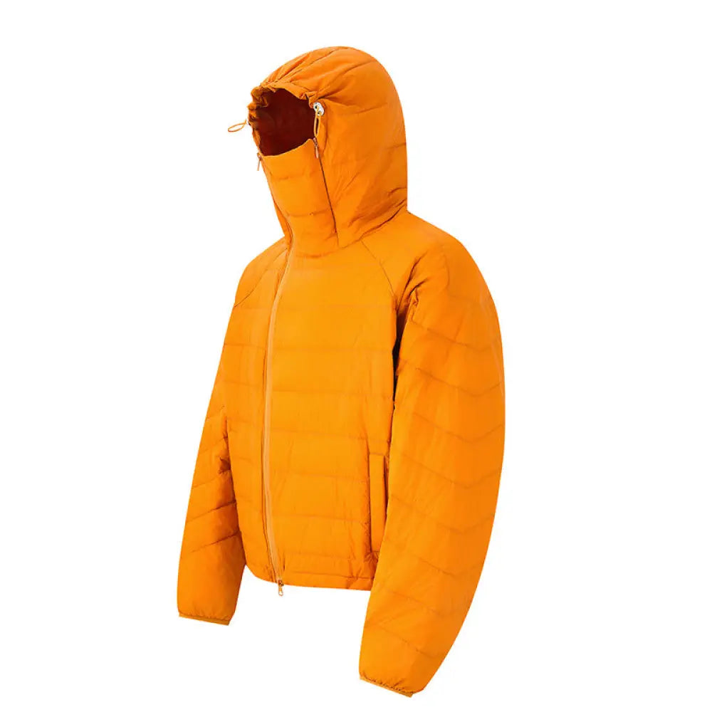 Casual Lightweight Hooded Down Jacket | same ANTHEM. - Orange / S