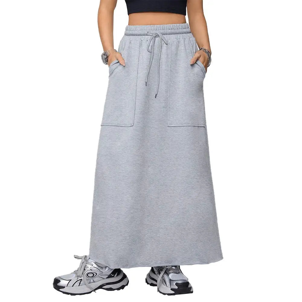 Casual Loose Sports Skirt | Japanese Style Streetwear | same ANTHEM - Grey / S