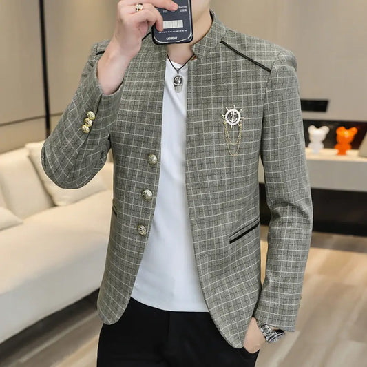 Casual Marine-Inspired Men’s Leisure Suit Jacket | Uniform Style Tailored Streetwear | same ANTHEM