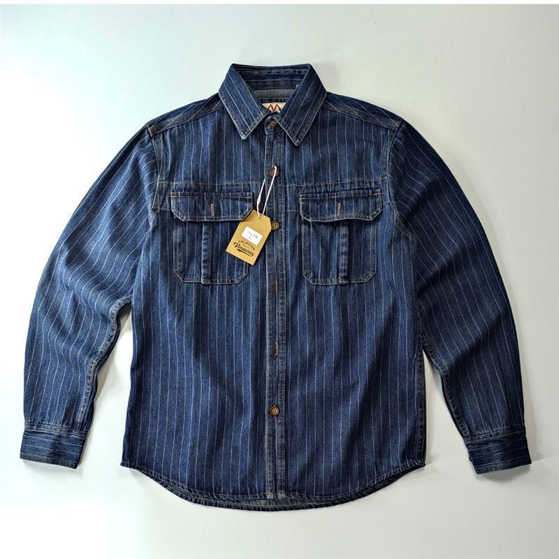 Casual Men’s Washed Old American Denim Shirt | same ANTHEM