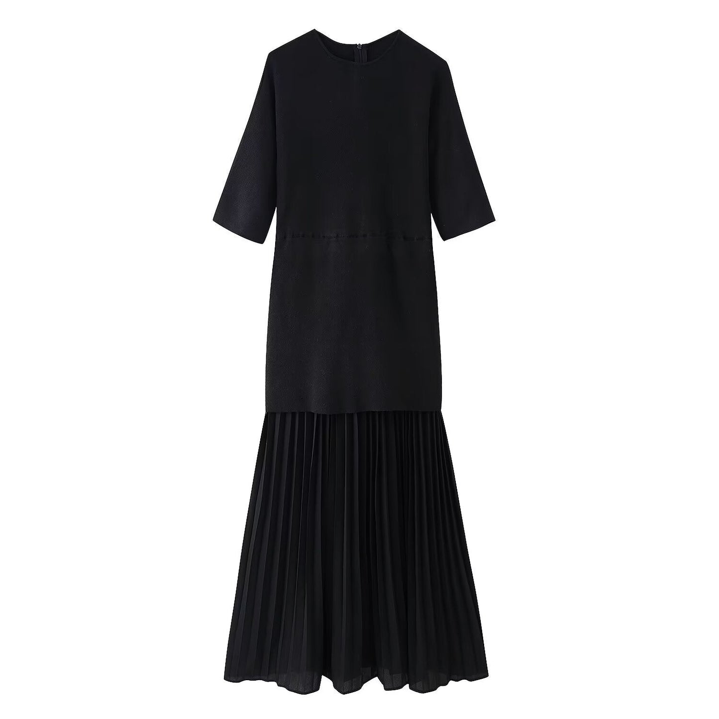 Casual Pleated Dress – same ANTHEM - black / S