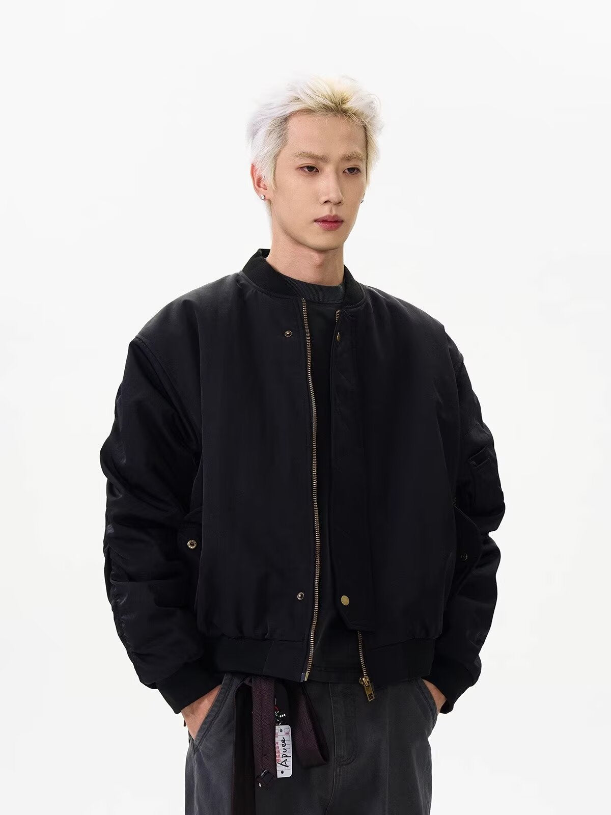 Casual Vibe Short Baseball & Workwear Jacket – same ANTHEM Soulmate Streetwear - Black / M