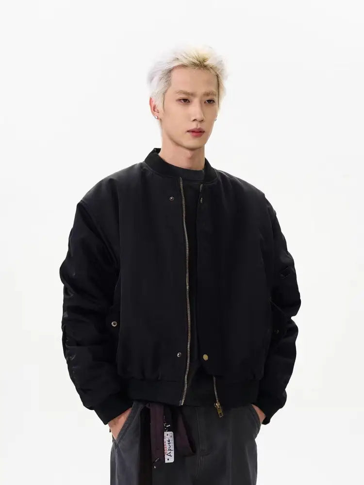 Casual Vibe Short Baseball & Workwear Jacket – same ANTHEM Soulmate Streetwear - Black / M
