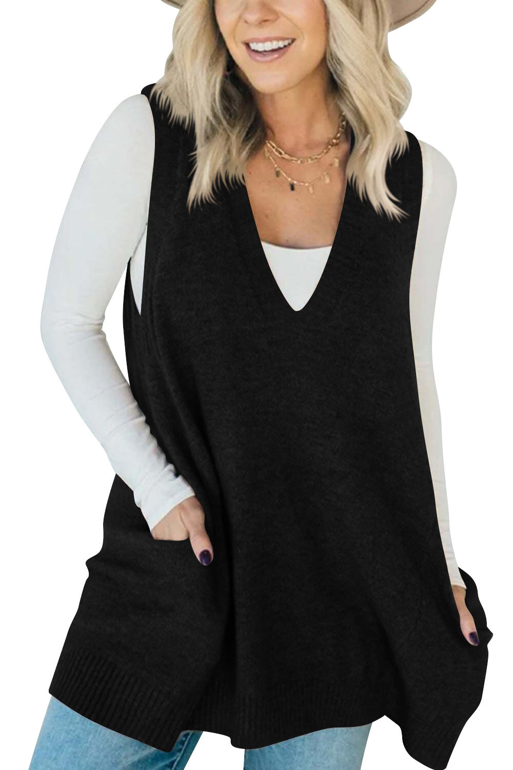 Casual Woolen Lover’s Dress | same ANTHEM® Cozy Style - Black / L