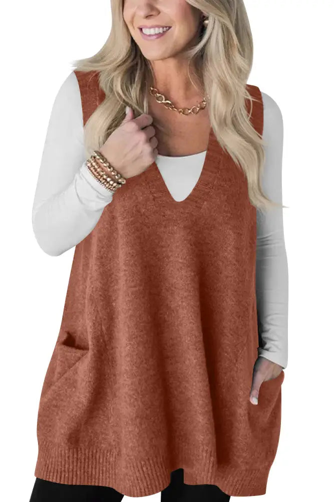 Casual Woolen Lover’s Dress | same ANTHEM® Cozy Style - Caramel Color / L