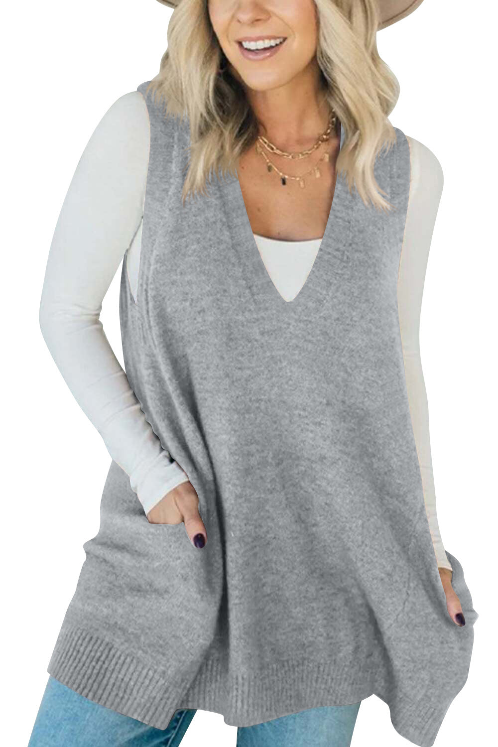 Casual Woolen Lover’s Dress | same ANTHEM® Cozy Style - Dark Gray / L
