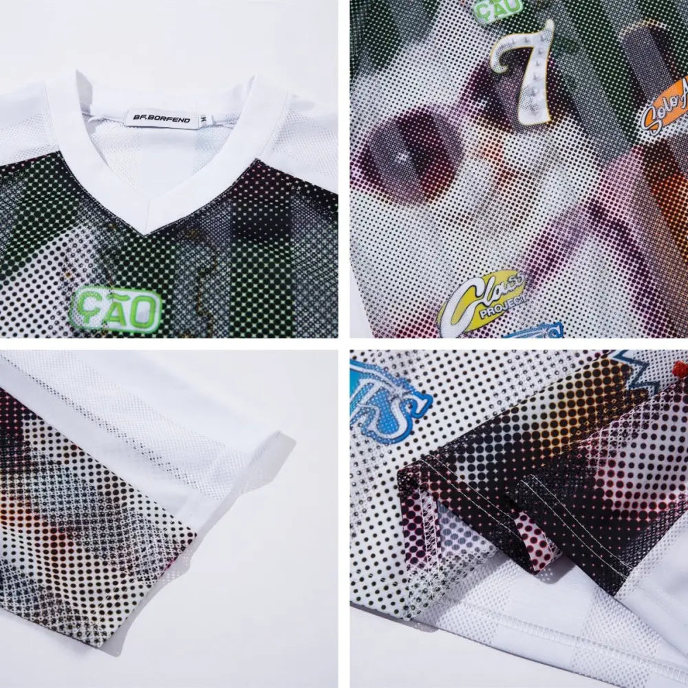 Cat Print Mesh T-Shirt Men | Streetwear for Soulmates | same ANTHEM.