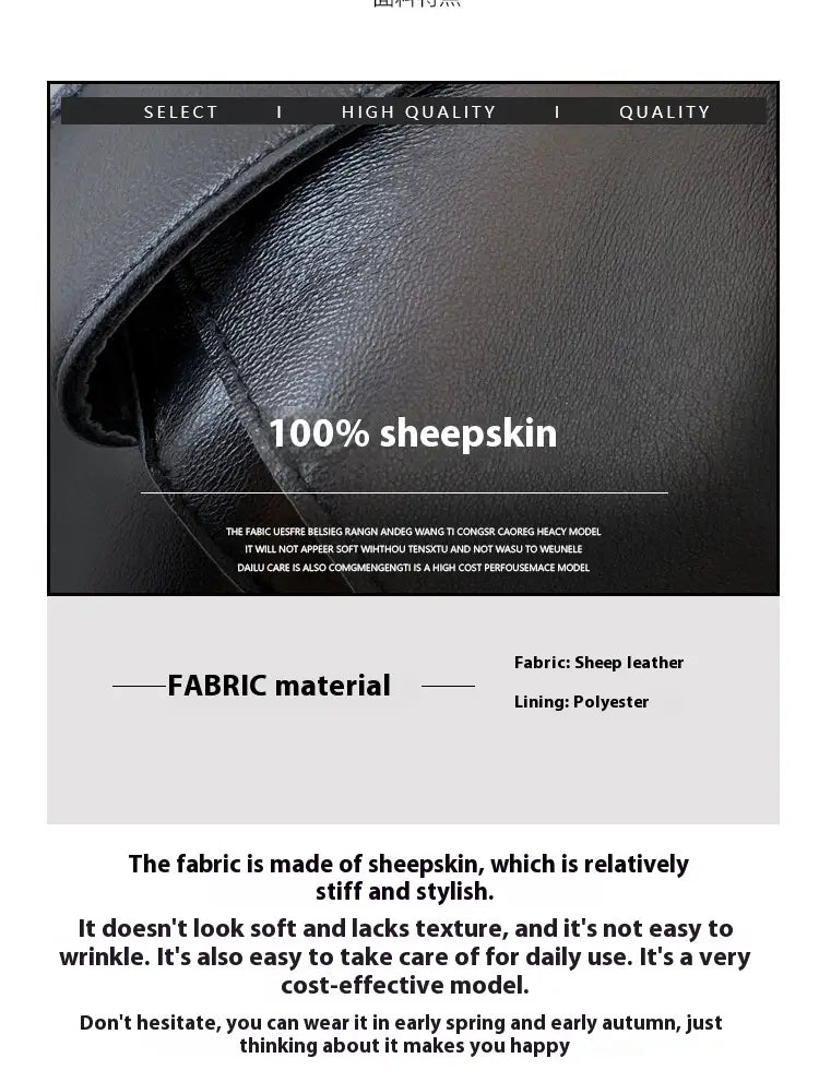 New Genuine Leather Clothes Women’s Jacket Sheepskin Loose-fitting Short Coat