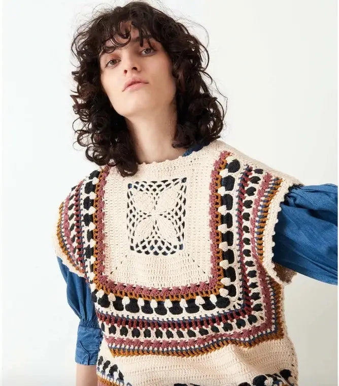 Crochet Knitted Pullover | same ANTHEM.