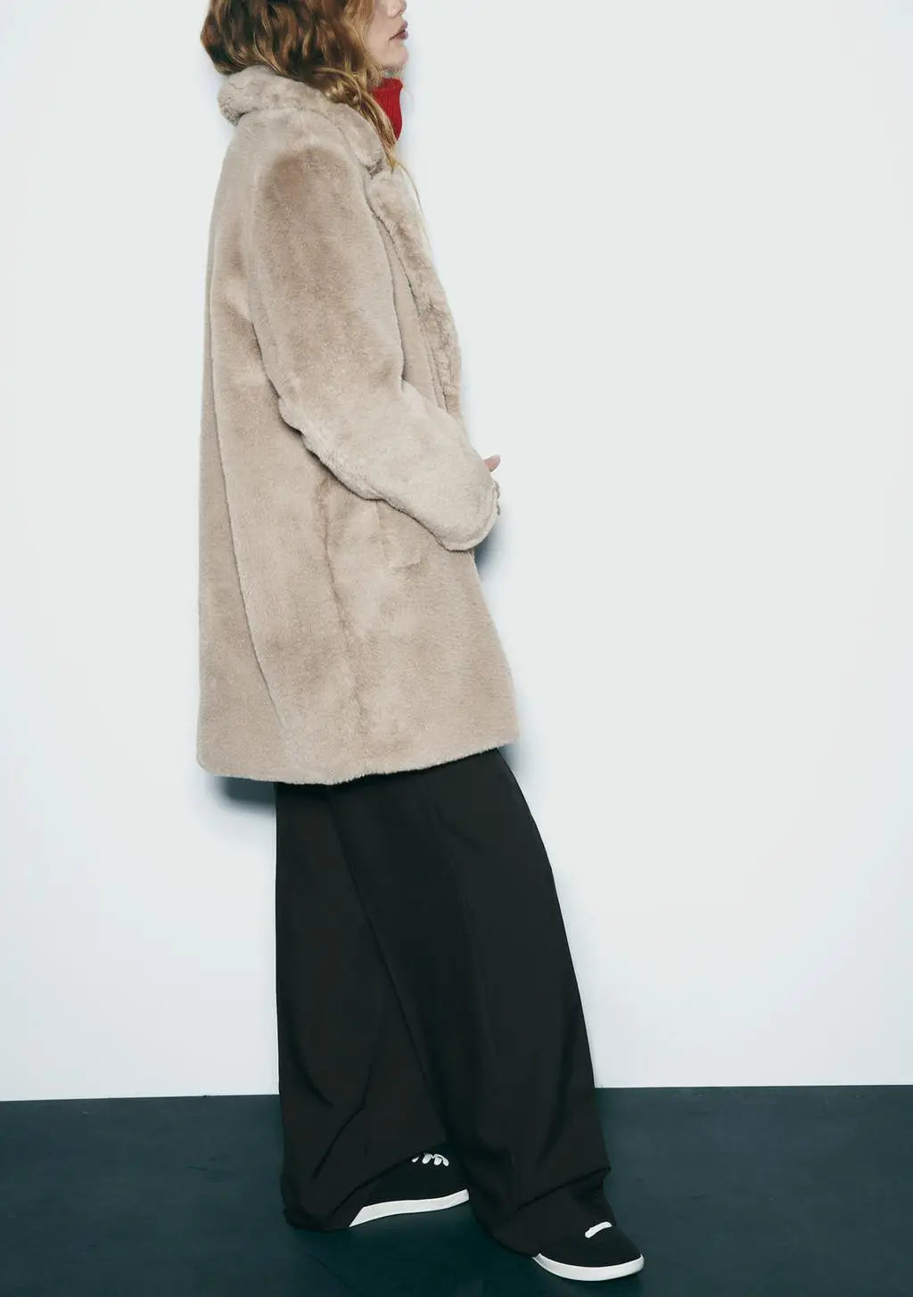 Fall Winter Fashion Artificial Fur Women’s Warm Mid-length Coat