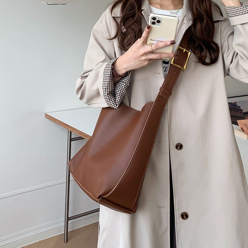 Chic Bucket Shoulder Messenger Bag | Timeless French Style | same ANTHEM - Bag