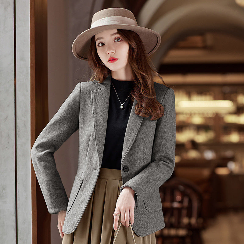 Women’s Coat Loose Drooping Small Tailored Suit Top - Bag