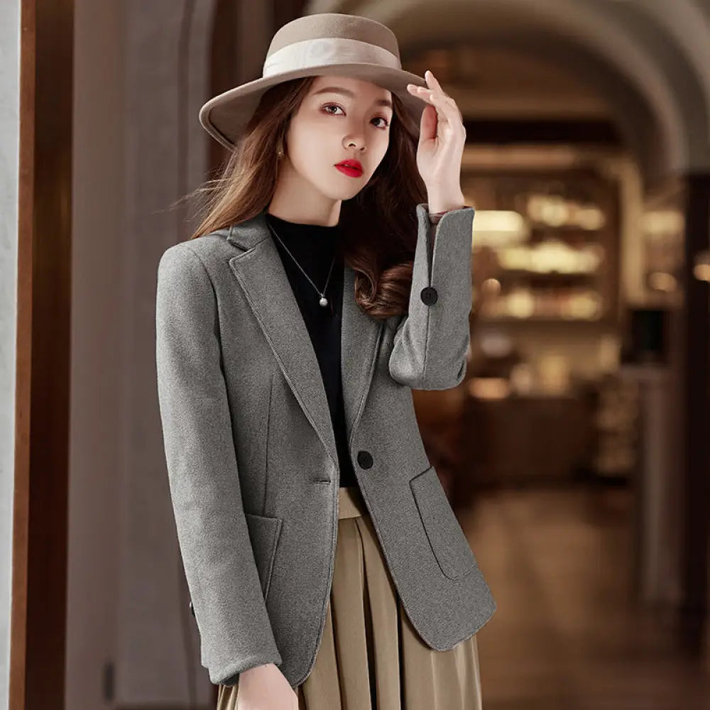 Women’s Coat Loose Drooping Small Tailored Suit Top - Bag