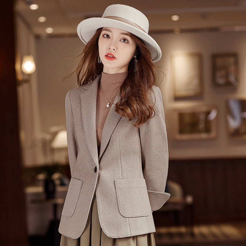 Women’s Coat Loose Drooping Small Tailored Suit Top - Bag