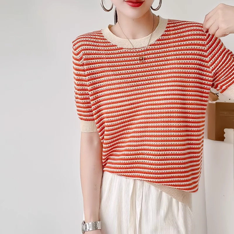 Chic French Knitwear Pullover – Loose Elegant Mid Sleeve Top for Lovers & Soulmates | same ANTHEM