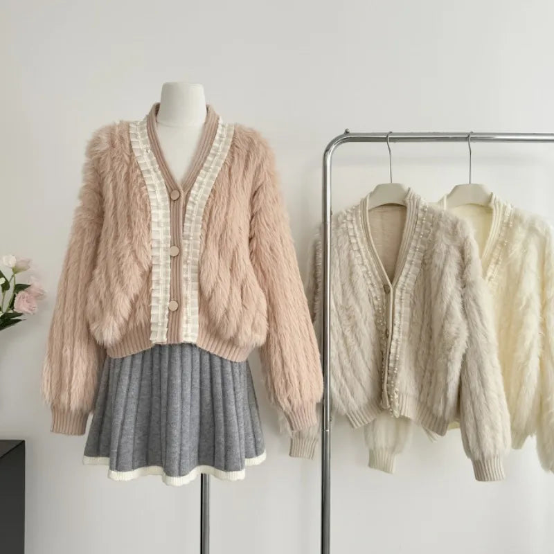 Chic Knitted French Cardigan – same ANTHEM | Dreamy Romantic Soulmate Style