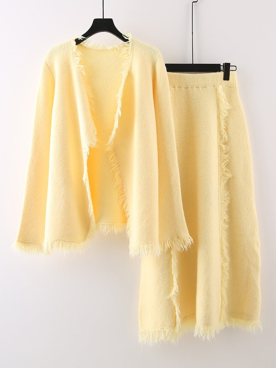 Chic Knitted Two-Piece Skirt Set – same ANTHEM