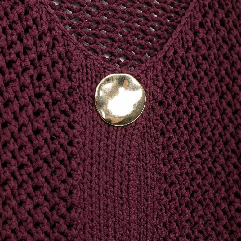 Chic Metal Button Knit Cardigan | same ANTHEM