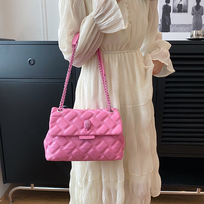 Chic Plaid Embossed Chain Shoulder Bag | Timeless Glamour | same ANTHEM - Bag