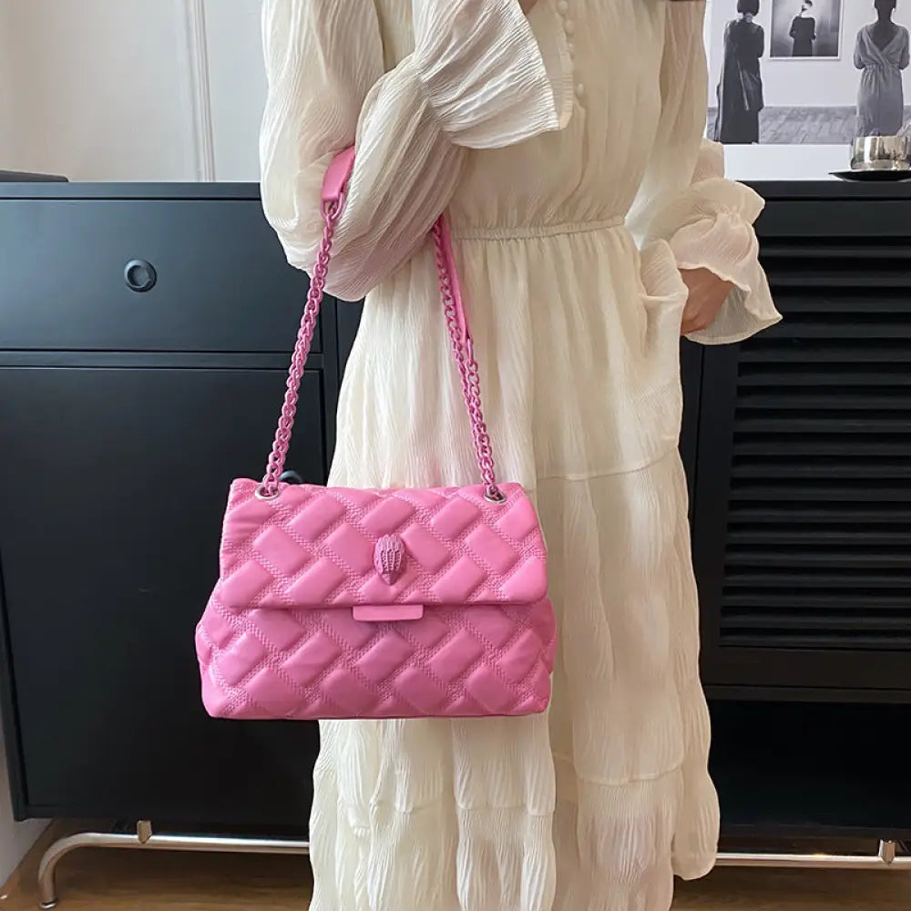 Chic Plaid Embossed Chain Shoulder Bag | Timeless Glamour | same ANTHEM - Bag