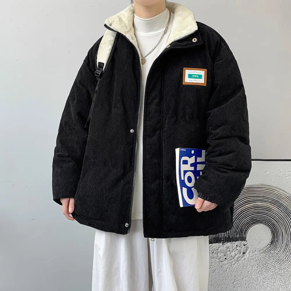 Classic Corduroy Cotton Coat Men | same ANTHEM. Men’s Coats - Black / L