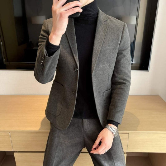 Classic Lightly Mature Woolen Blazer | Elegant Business & Dinner Suit Jacket | same ANTHEM