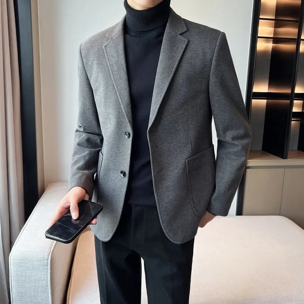 Classic Lightly Mature Woolen Blazer | Elegant Business & Dinner Suit Jacket | same ANTHEM