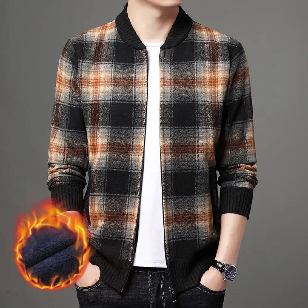 Classic Plaid Fleece Jacket – Made for Soulmates | same ANTHEM - Black / 2XL