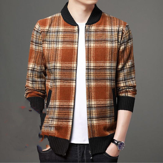 Classic Plaid Fleece Jacket – Made for Soulmates | same ANTHEM - Orange / 2XL