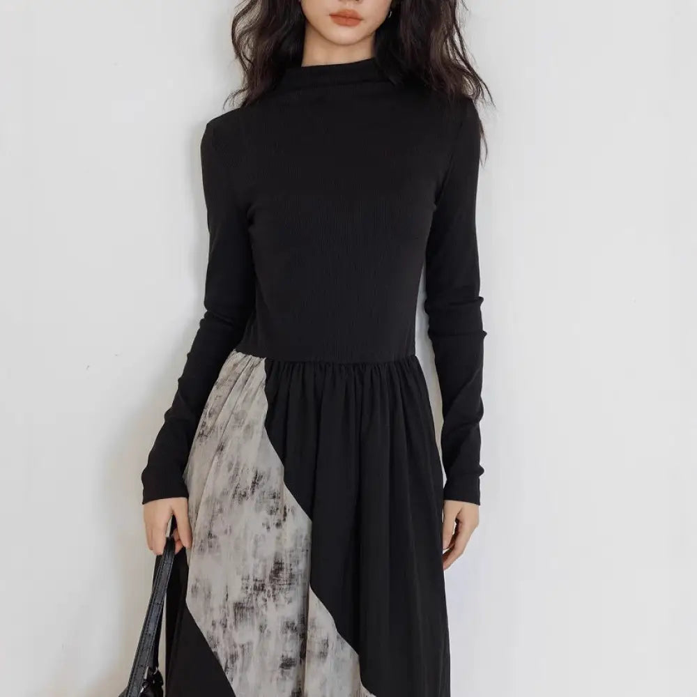Cold Wind Black Irregular Inner Dress – Edgy Women’s Streetwear | same ANTHEM