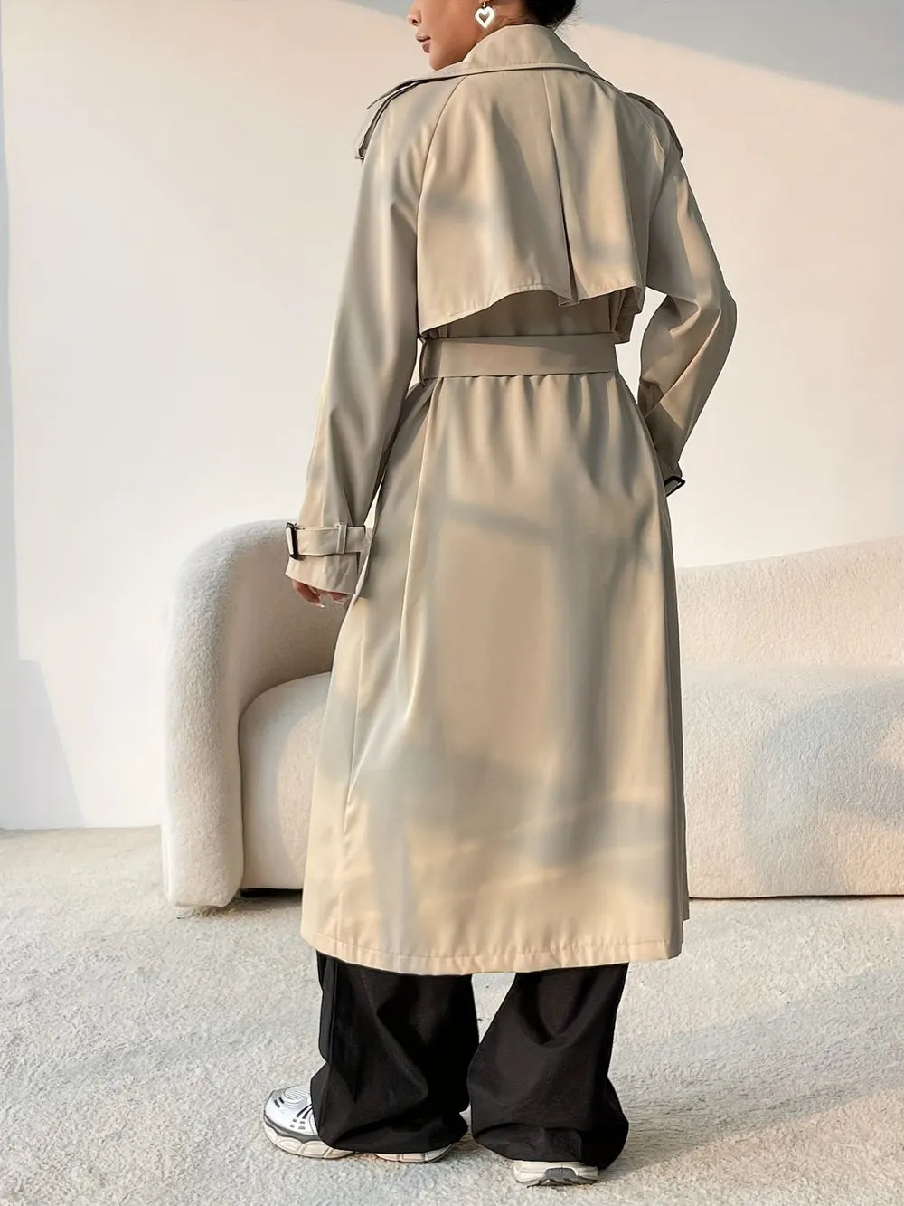 Collared Neck Longline Trench Coat | same ANTHEM. Soulmate Streetwear