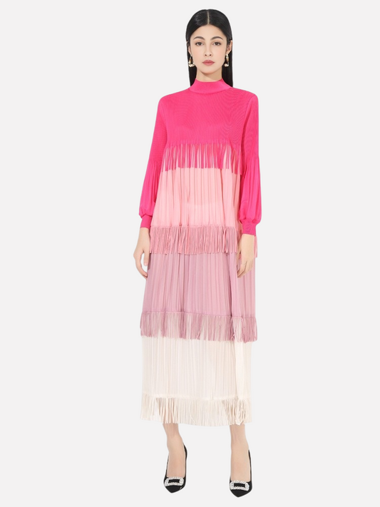 Color Blocked Tassel Maxi Dress – Soulmate Streetwear | same ANTHEM.