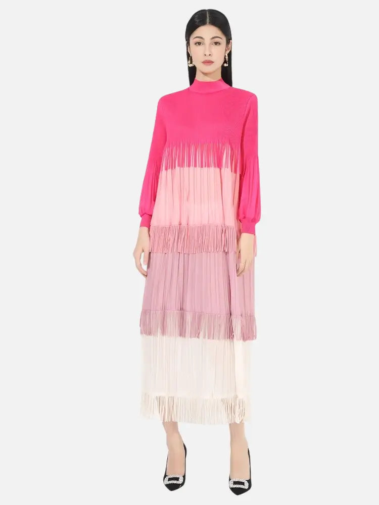 Color Blocked Tassel Maxi Dress – Soulmate Streetwear | same ANTHEM.