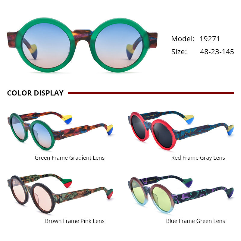 Color Matching Frosted Round Sunglasses – Soulmate Streetwear | same ANTHEM