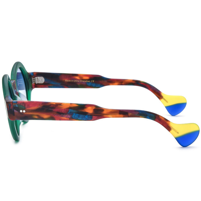 Color Matching Frosted Round Sunglasses – Soulmate Streetwear | same ANTHEM