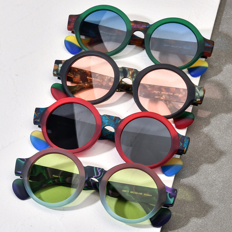 Color Matching Frosted Round Sunglasses – Soulmate Streetwear | same ANTHEM