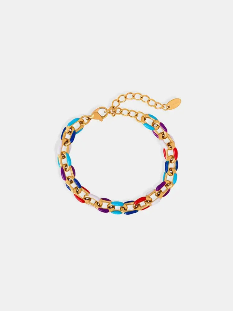 Color Titanium Steel Bracelet – Niche Premium Streetwear | same ANTHEM. - Gold / One Size