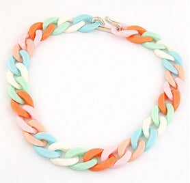 Colorful Chunky Chain Necklace – Statement Boho Streetwear | same ANTHEM - mixed