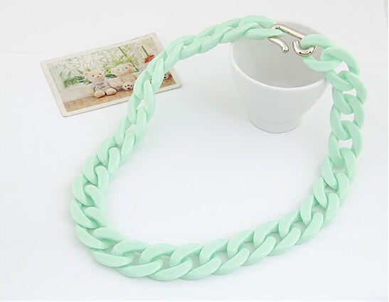 Colorful Chunky Chain Necklace – Statement Boho Streetwear | same ANTHEM