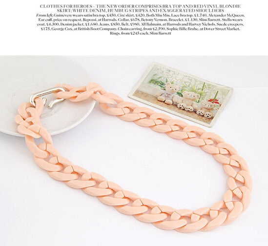 Colorful Chunky Chain Necklace – Statement Boho Streetwear | same ANTHEM