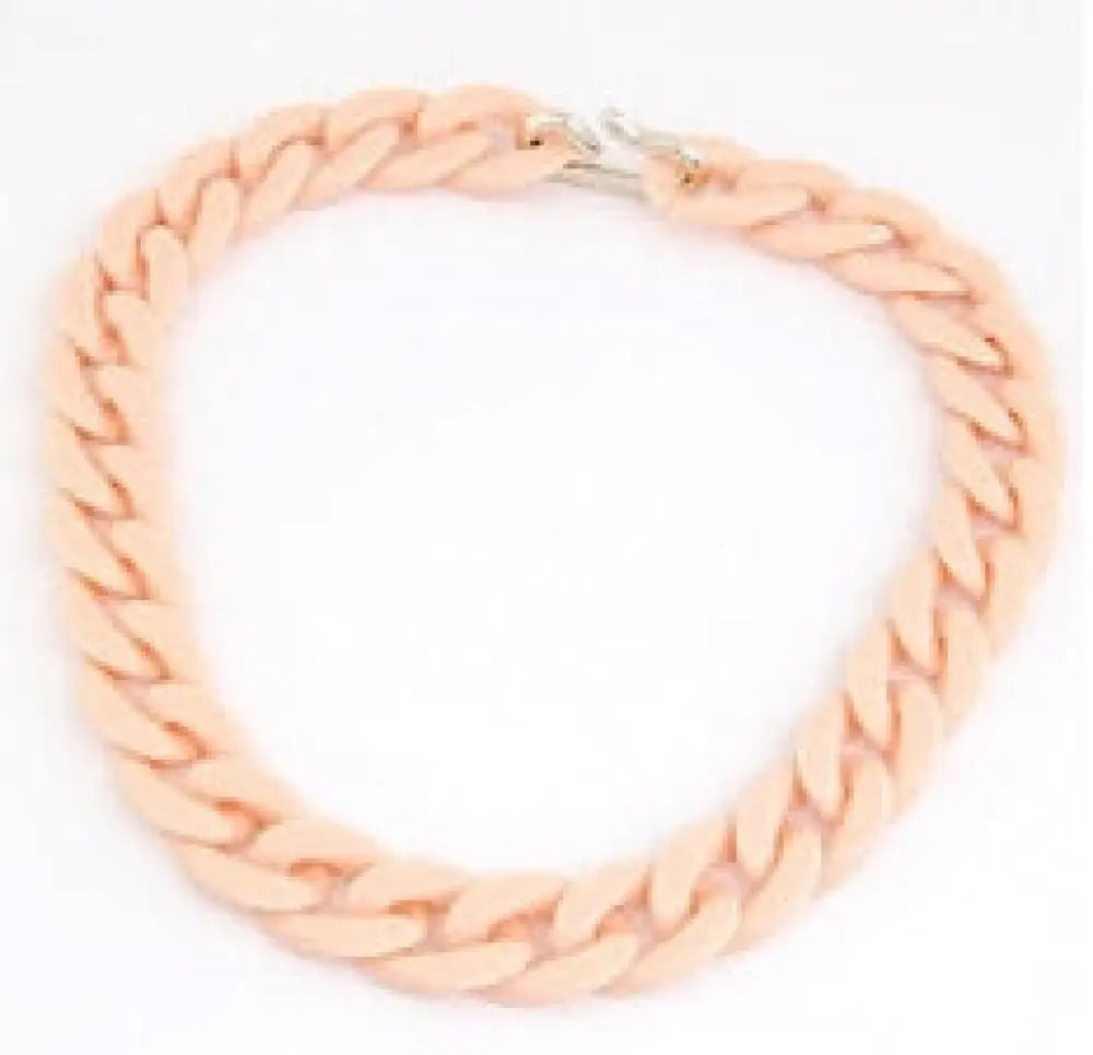 Colorful Chunky Chain Necklace – Statement Boho Streetwear | same ANTHEM - peach