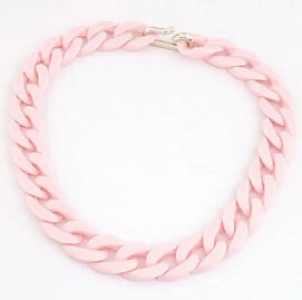 Colorful Chunky Chain Necklace – Statement Boho Streetwear | same ANTHEM - pink