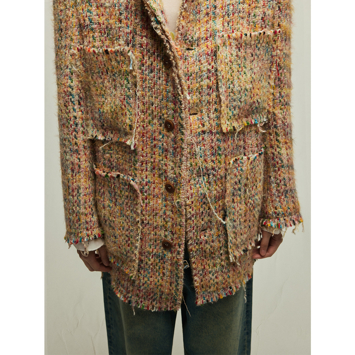 Colorful Fringed Suit Jacket | same ANTHEM. - Picture Color / One size