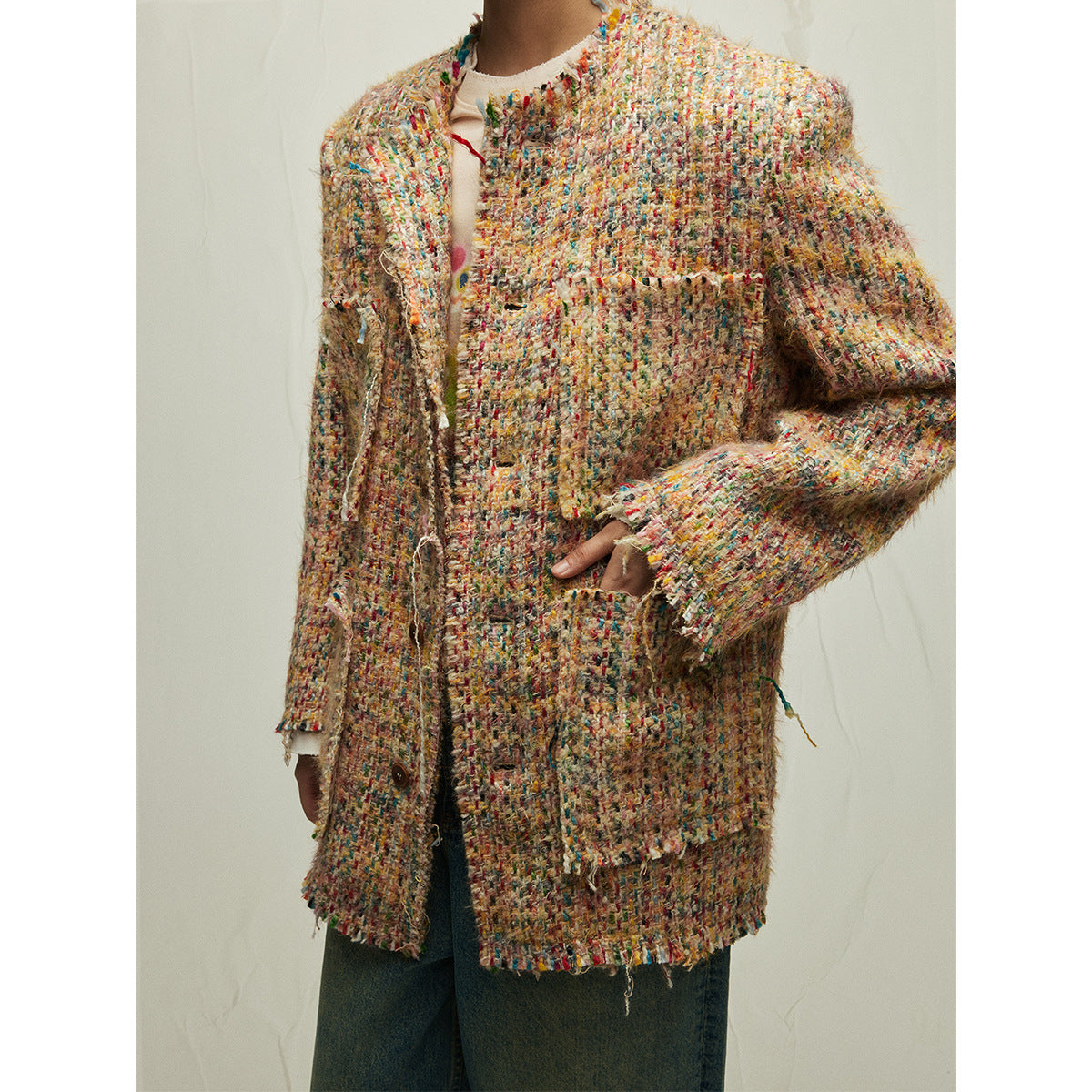 Colorful Fringed Suit Jacket | same ANTHEM. - Picture Color / One size