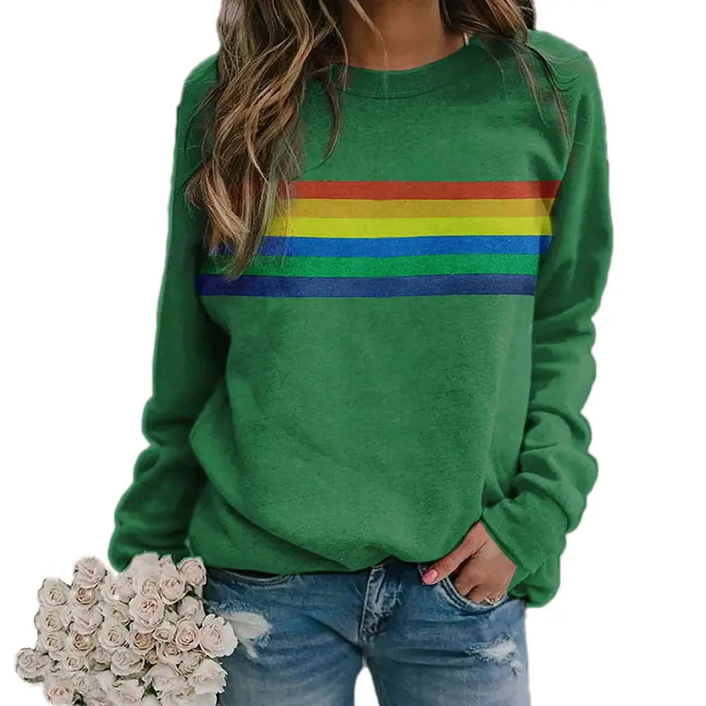 Colorful Striped Pullover Sweatshirt | Loose Casual Soulmate Style | same ANTHEM