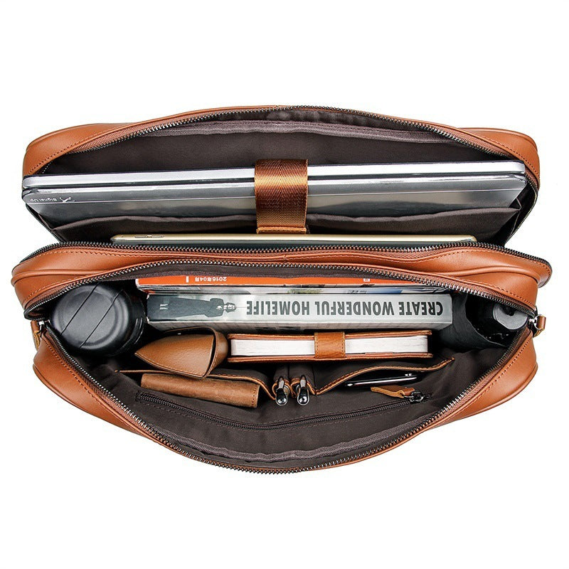 Computer Bag Leather Briefcase – Casual Cool & Easy Day Accessory | same ANTHEM